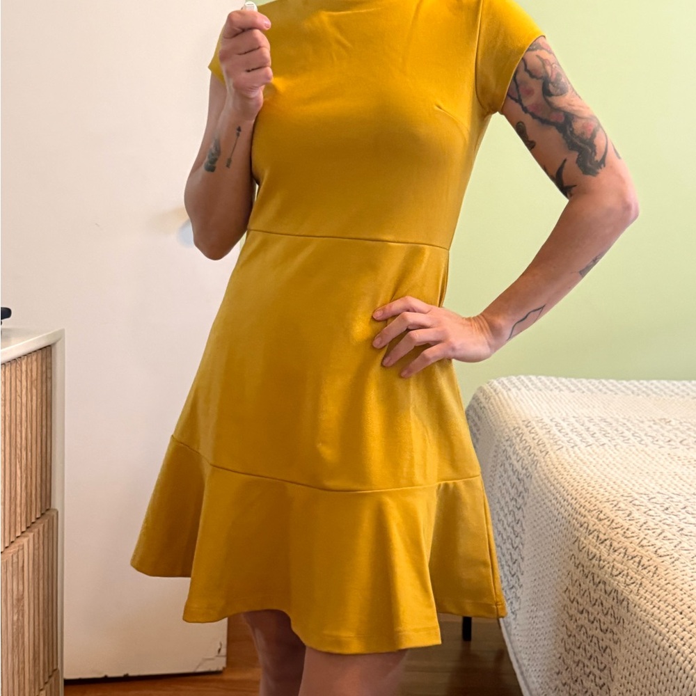 GAP Mustard Yellow Mini Dress